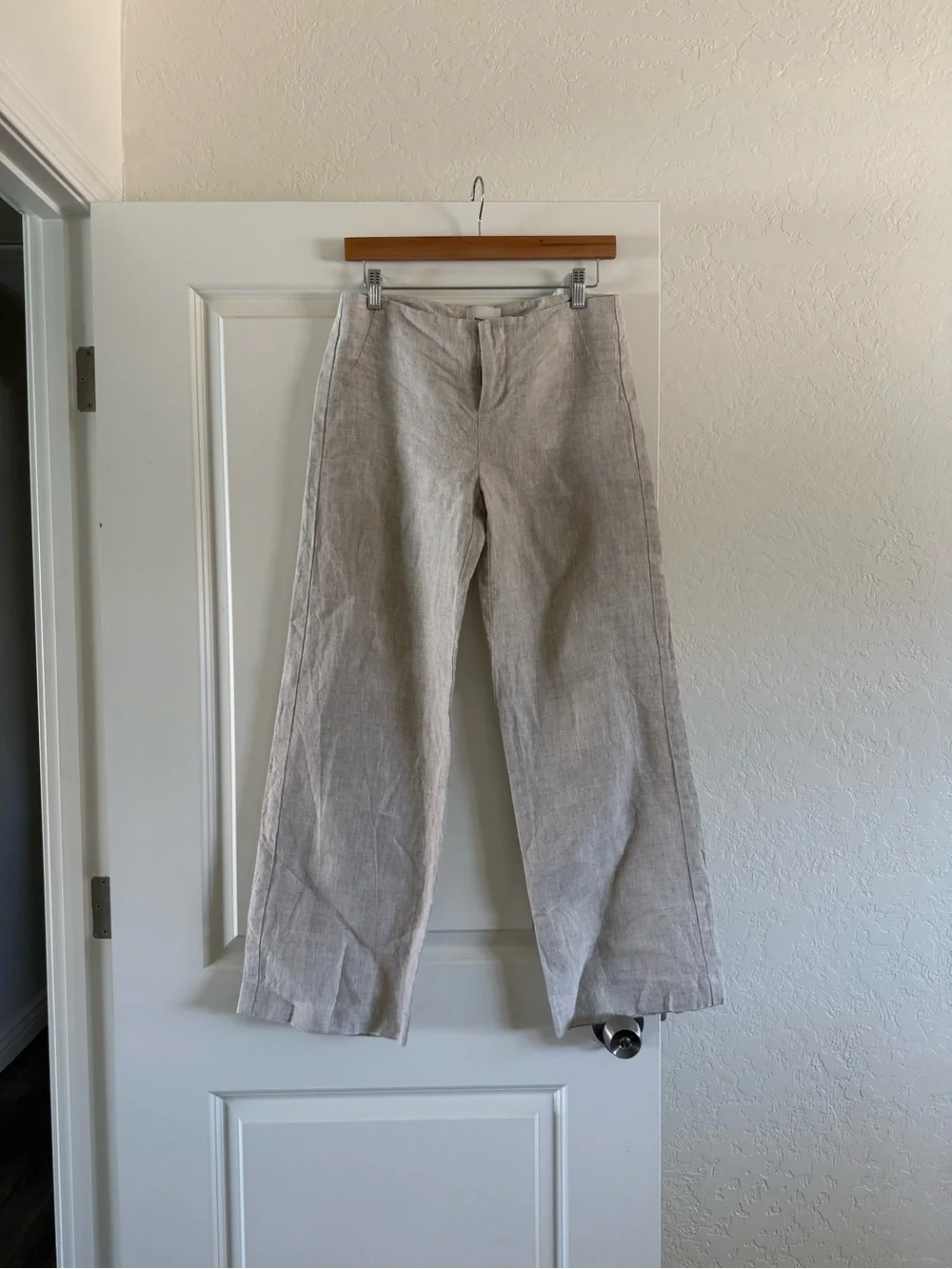 Reformation Vida Linen Pants in Oat - Petite Size 0 fit - SEE DESCRIPTION
